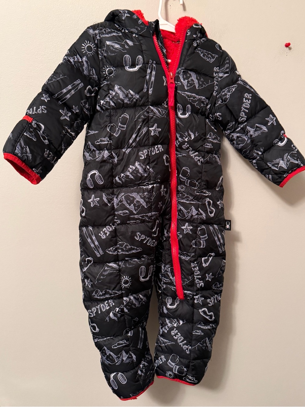 Spyder Kids Black & Red Insulated Snowsuit